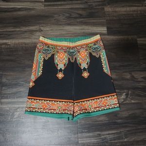 High Waist Printed Body-Con Shorts